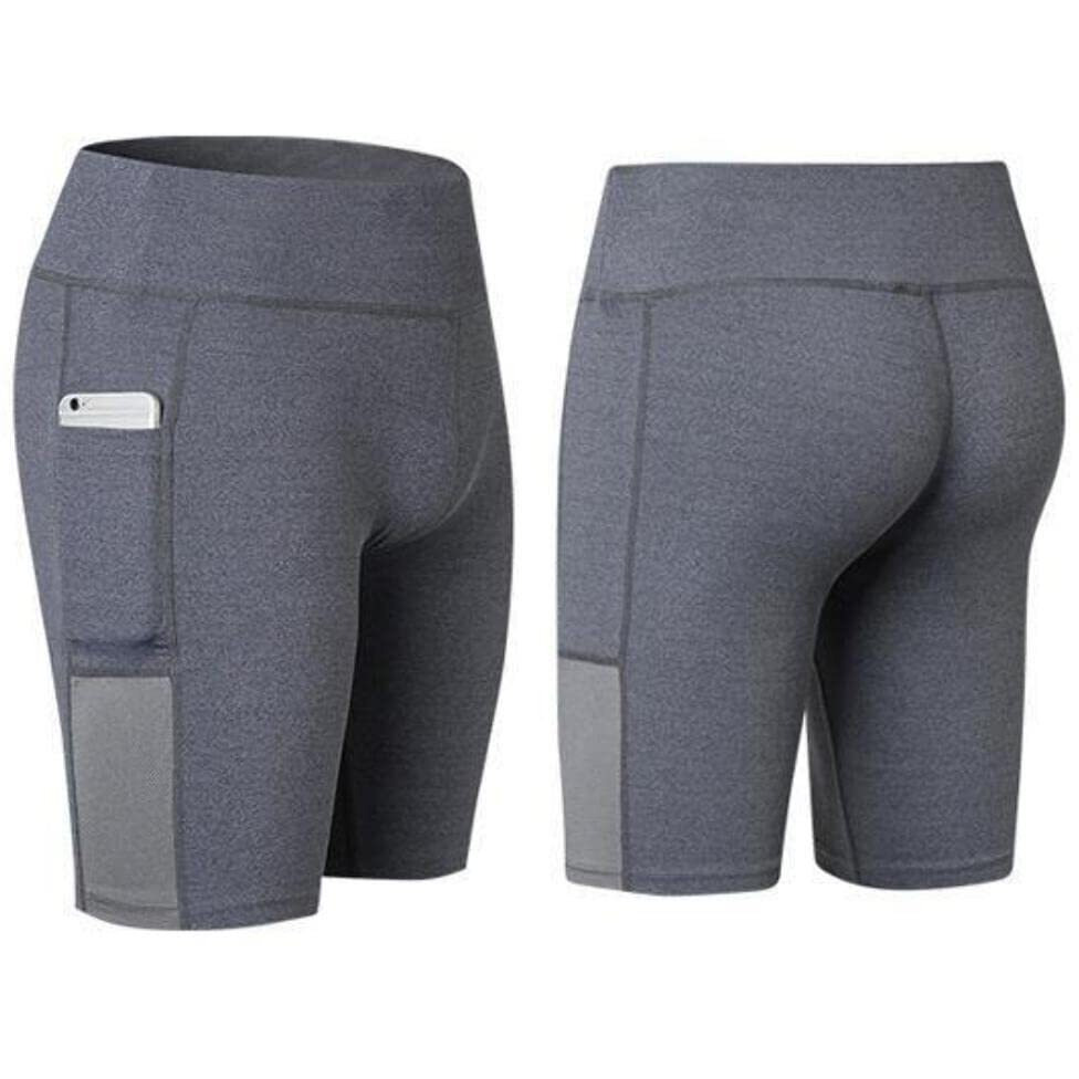All Seasons Yoga Shorts Stretchable With Phone Pocket(D0102HEY63Y.)