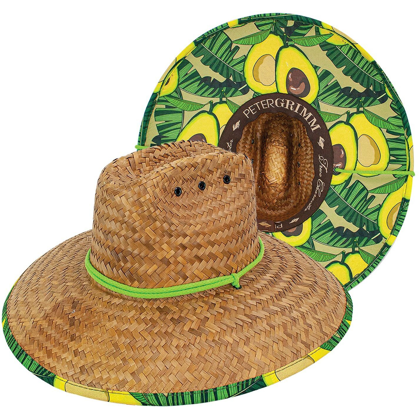 Avocado Straw Lifeguard Hat