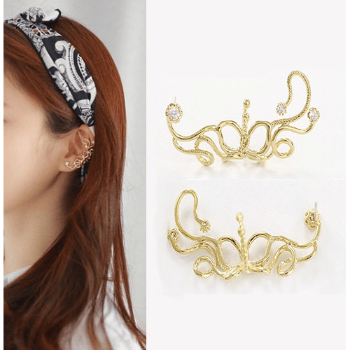 Message Of Love Butterfly And Diamond Crystal Earring And Clip