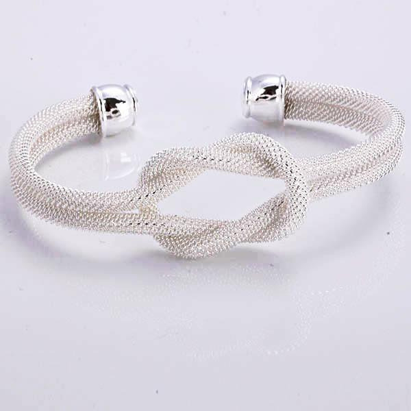 Love Me Love Knot 925 SS Plated & 18 Kt Antique Gold Plated Cuff Bracelet(D0102HEYIKW.)