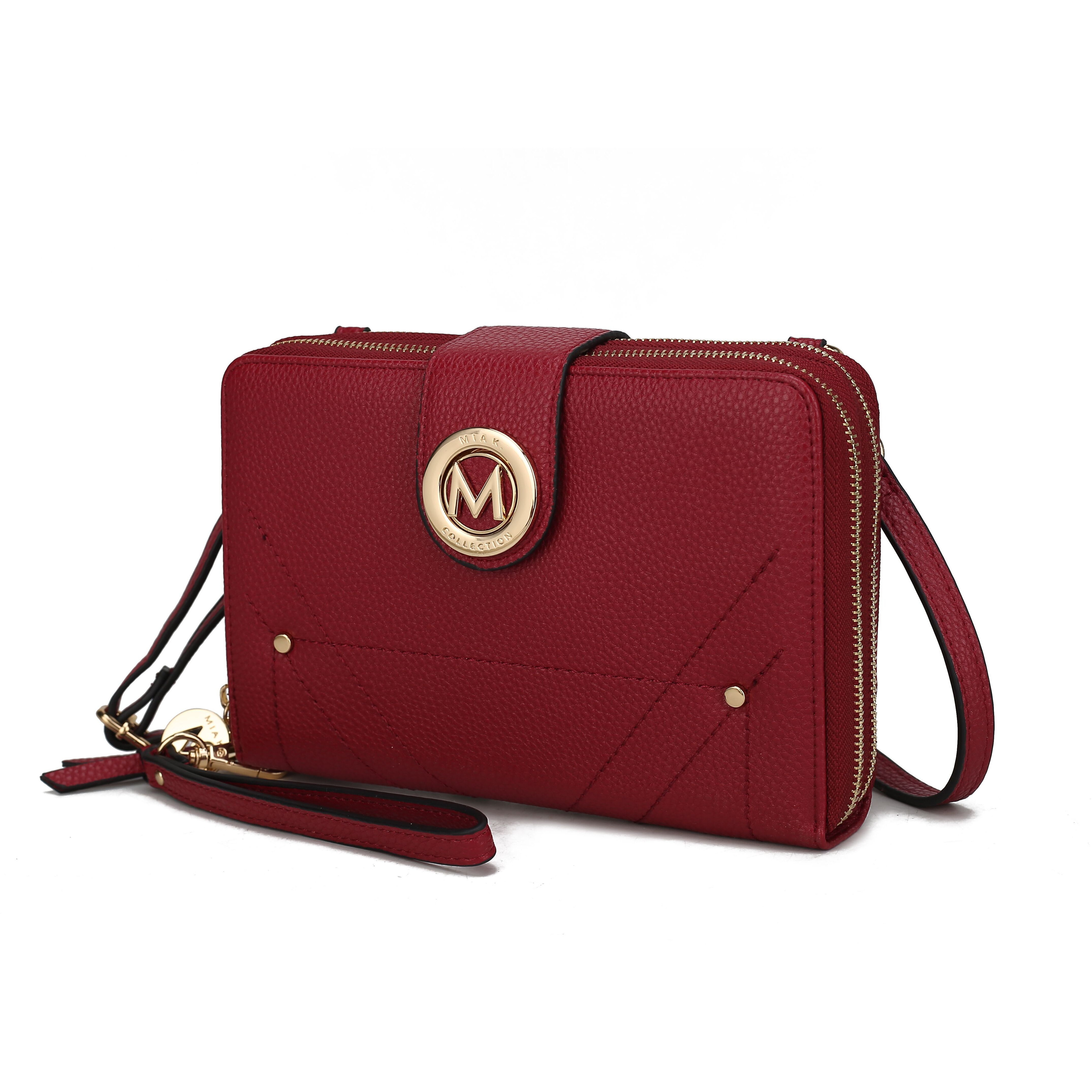 MKF collection Sage cell phone Wallet crossbody Handbag with Optional Wristlet by Mia K(D0102H9XVYA)