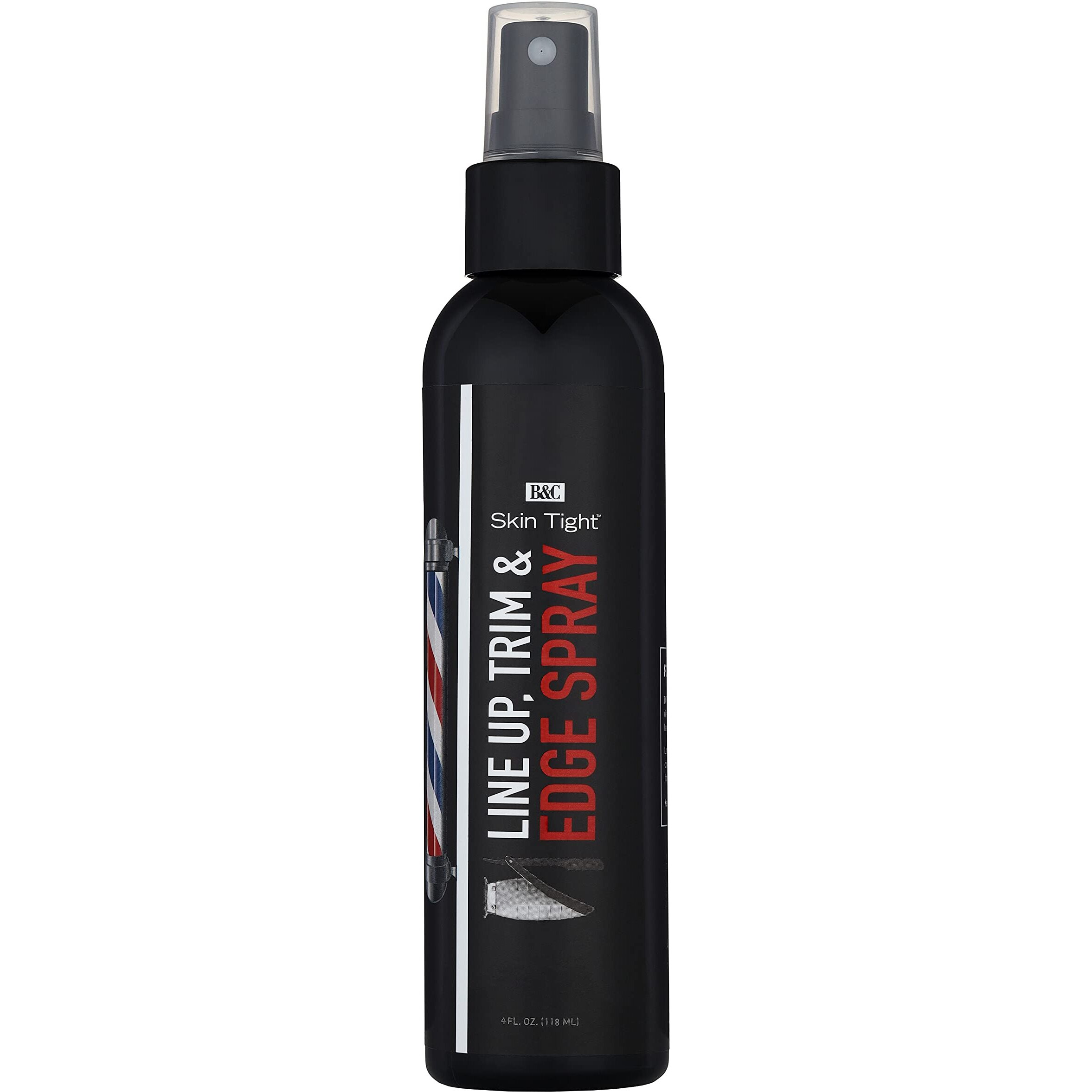 B&C Skin Tight Line Up Spray - Empowers Designs, Lines, Shape Ups, Edges - also great for Eyebrows, Beards, Mustaches (4 oz)