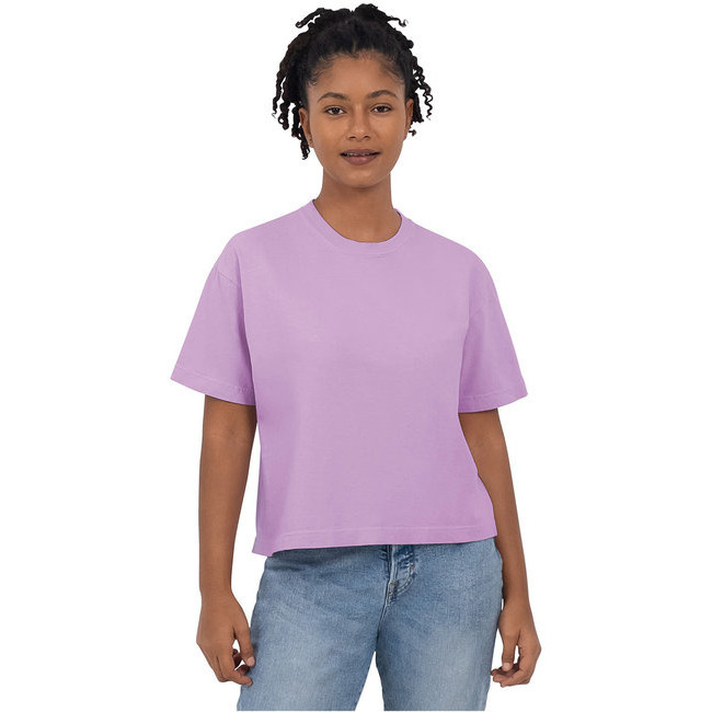 Ladies Heavyweight Middie T-Shirt - ORcHID - S(D0102H7YF2T)