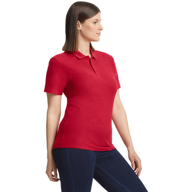 Ladies Softstyle Double Pique Polo - cHERRY RED - S(D0102H7Y8QP)