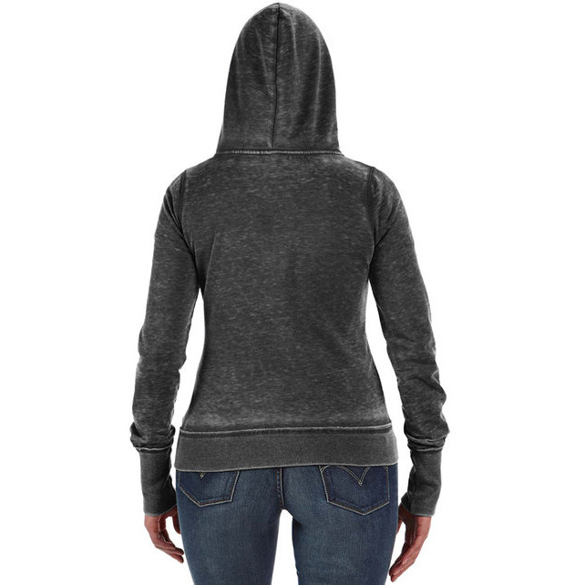 Ladies Zen Full-Zip Fleece Hooded Sweatshirt - cEMENT - XS(D0102H76I88)