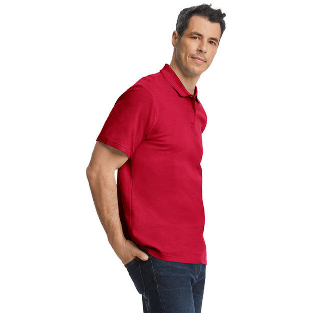 Mens Softstyle Double Pique Polo - cHERRY RED - S(D0102H7YFKJ)