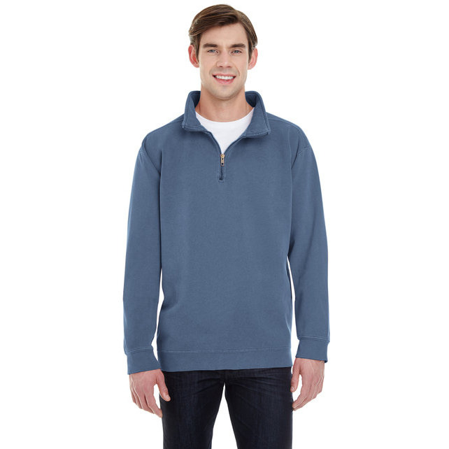 Adult Quarter-Zip Sweatshirt - TRUE NAVY - S(D0102H78ST8)