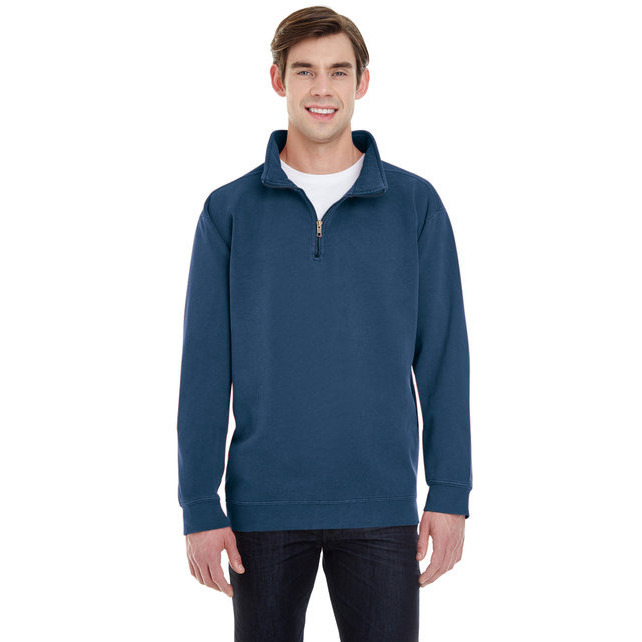 Adult Quarter-Zip Sweatshirt - TRUE NAVY - S(D0102H78S4X)
