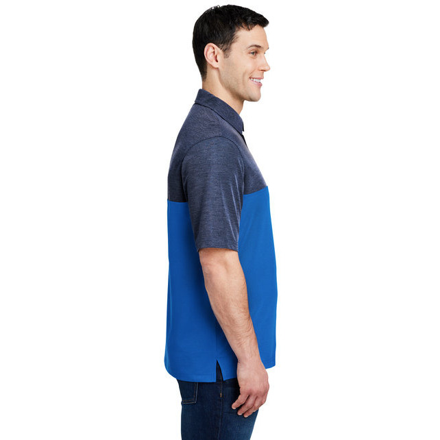 Mens Fusion chromaSoft colorblock Polo - cARBON cRBN HTH - 5XL(D0102H7Z3J8)