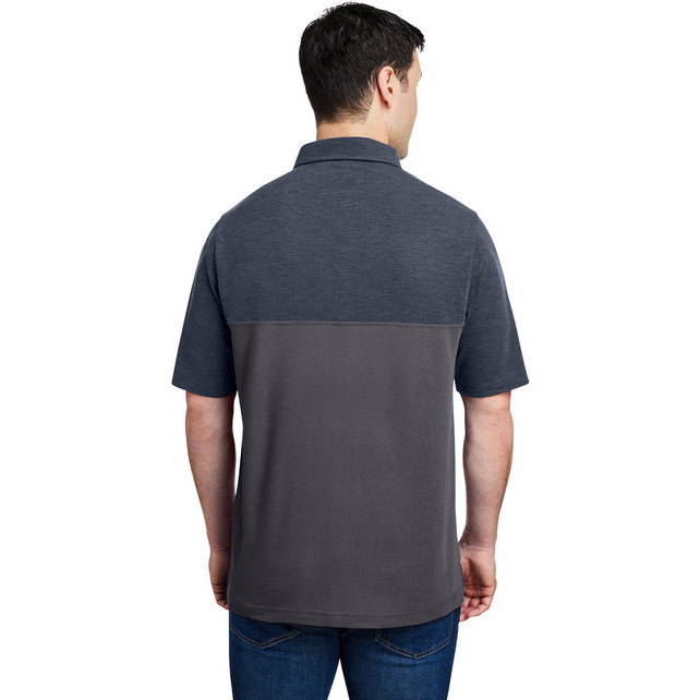 Mens Fusion chromaSoft colorblock Polo - cARBON cRBN HTH - 5XL(D0102H7Z396)
