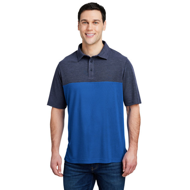 Mens Fusion chromaSoft colorblock Polo - cARBON cRBN HTH - 5XL(D0102H7Z306)