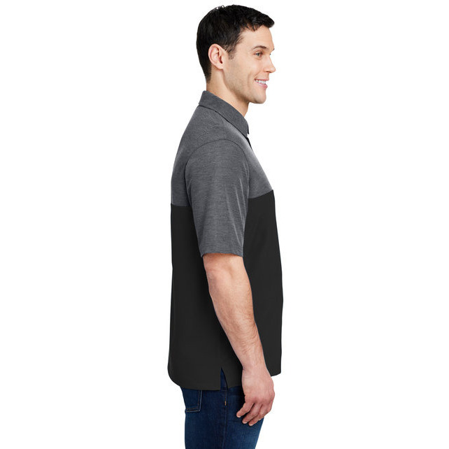Mens Fusion chromaSoft colorblock Polo - cARBON cRBN HTH - 5XL(D0102H7Z32T)