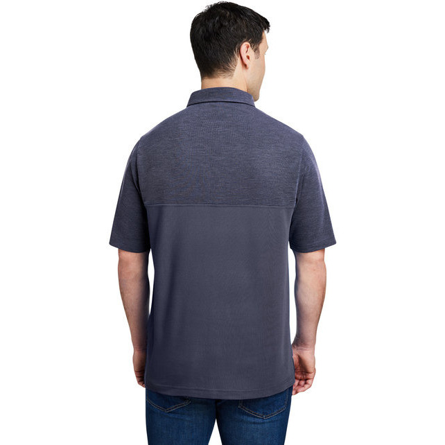 Mens Fusion chromaSoft colorblock Polo - cARBON cRBN HTH - 5XL(D0102H7Z3QT)