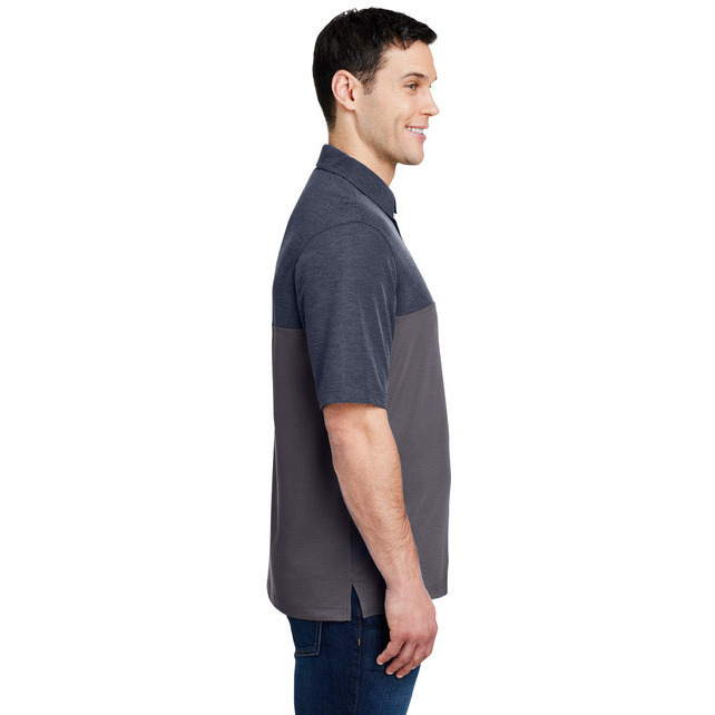 Mens Fusion chromaSoft colorblock Polo - cARBON cRBN HTH - 5XL(D0102H7Z3Q6)