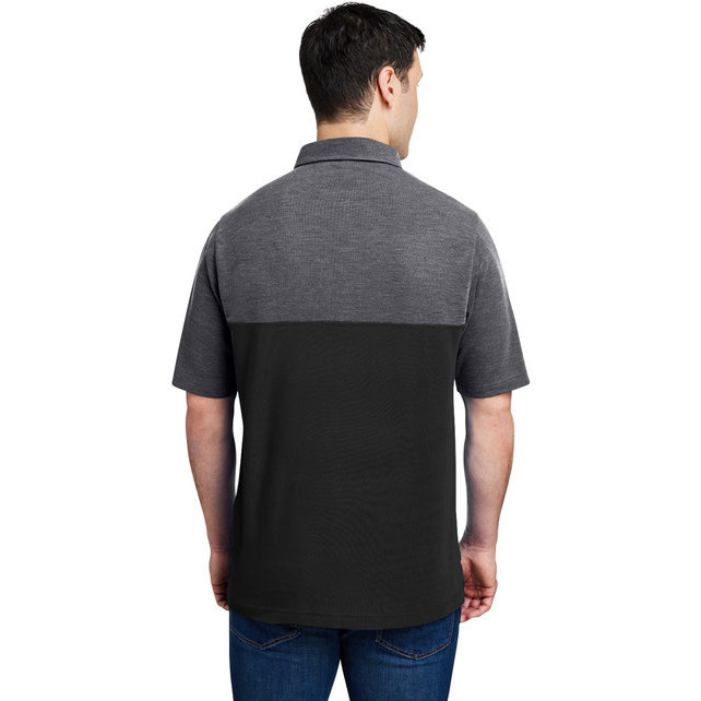 Mens Fusion chromaSoft colorblock Polo - cARBON cRBN HTH - 5XL(D0102H7Z39X)