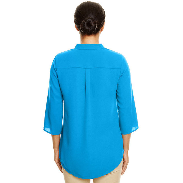 Ladies Perfect Fit34-Sleeve crepe Tunic - BLAcK - XS(D0102H7Z0VJ)