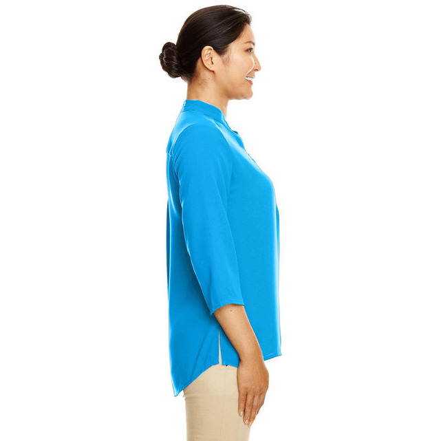 Ladies Perfect Fit34-Sleeve crepe Tunic - BLAcK - XS(D0102H7Z0VJ)