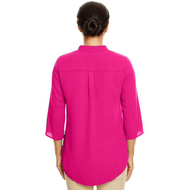 Ladies Perfect Fit34-Sleeve crepe Tunic - BLAcK - XS(D0102H7Z06P)