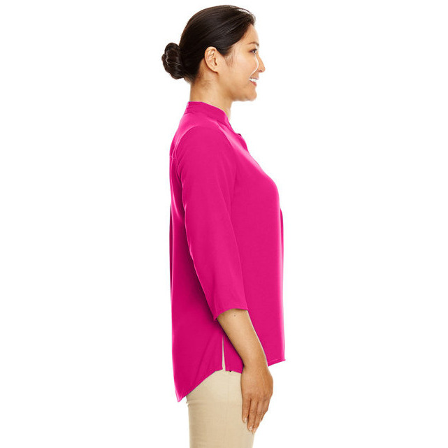 Ladies Perfect Fit34-Sleeve crepe Tunic - BLAcK - XS(D0102H7Z06P)