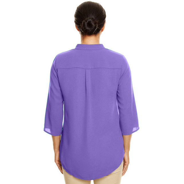 Ladies Perfect Fit34-Sleeve crepe Tunic - BLAcK - XS(D0102H7Z0BP)