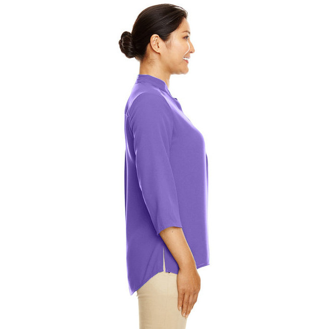 Ladies Perfect Fit34-Sleeve crepe Tunic - BLAcK - XS(D0102H7Z0BP)