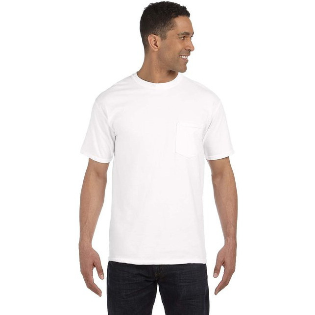 Adult Heavyweight RS Pocket T-Shirt - WHITE - S(D0102H785B6)