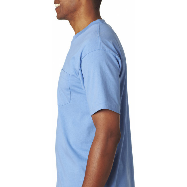 Adult 61 oz 100% cotton Pocket T-Shirt - ASH - S(D0102H7DU5X)