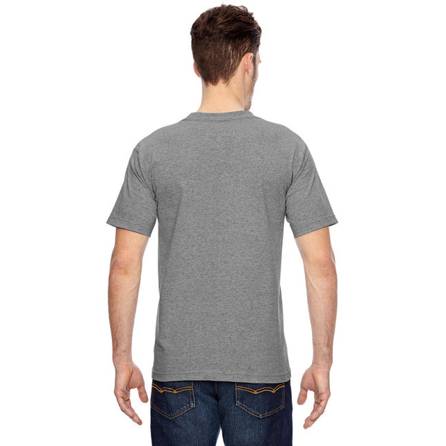 Adult 61 oz 100% cotton Pocket T-Shirt - ASH - S(D0102H7DUPP)