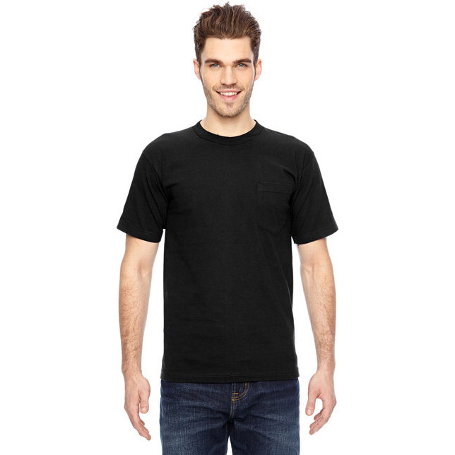 Adult 61 oz 100% cotton Pocket T-Shirt - ASH - S(D0102H7DT36)