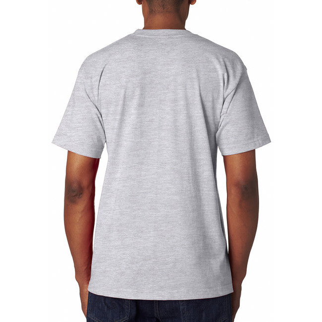 Adult 61 oz 100% cotton Pocket T-Shirt - ASH - S(D0102H7DTUX)
