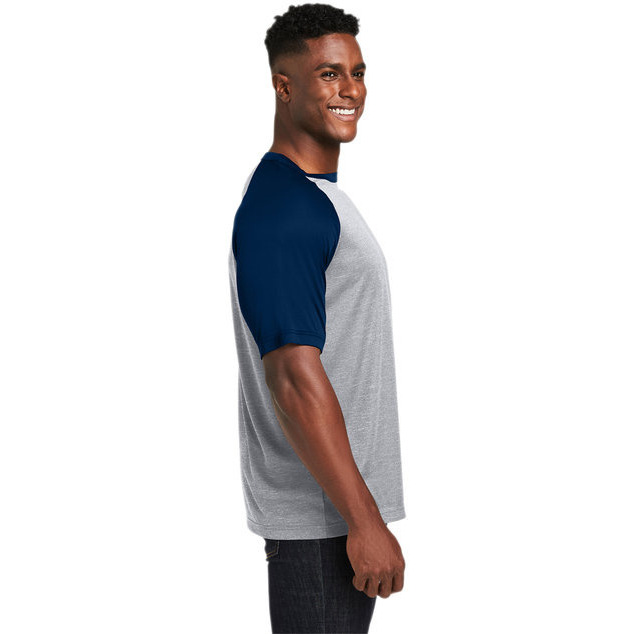 Unisex Zone colorblock Raglan T-Shirt - ATH HT SP DK NV - XS(D0102H7ZZ9P)