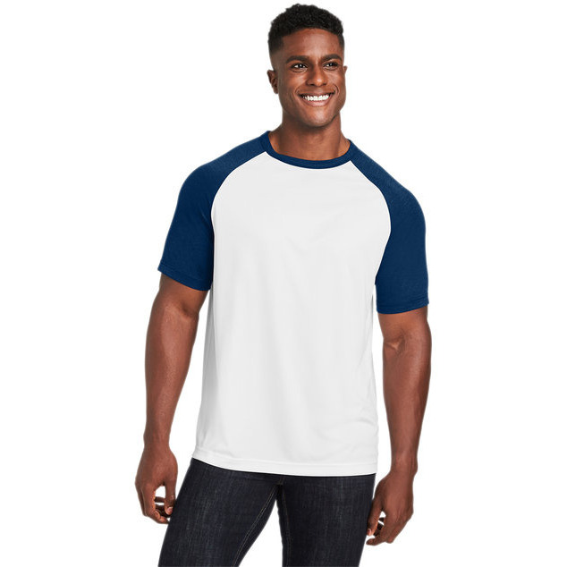 Unisex Zone colorblock Raglan T-Shirt - ATH HT SP DK NV - XS(D0102H7ZZ08)