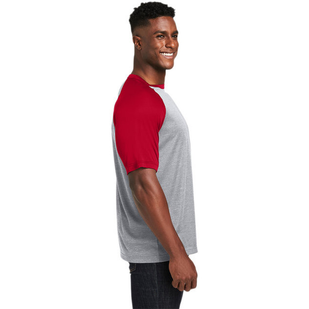 Unisex Zone colorblock Raglan T-Shirt - ATH HT SP DK NV - XS(D0102H7ZZE8)