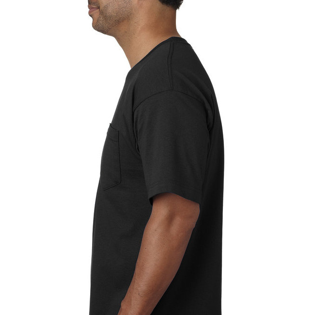 Adult Short-Sleeve T-Shirt with Pocket - BLAcK - S(D0102H7MRUT)