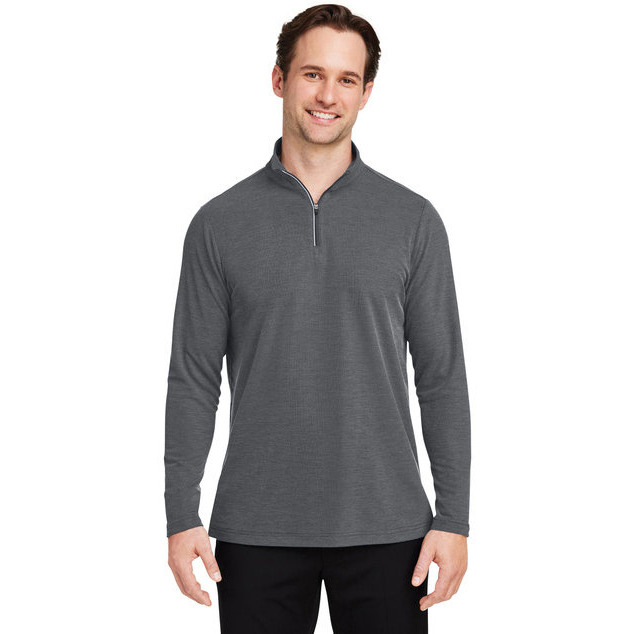 Mens Fusion chromaSoftPique Quarter-Zip - BLAcK - S(D0102H7ZVEP)