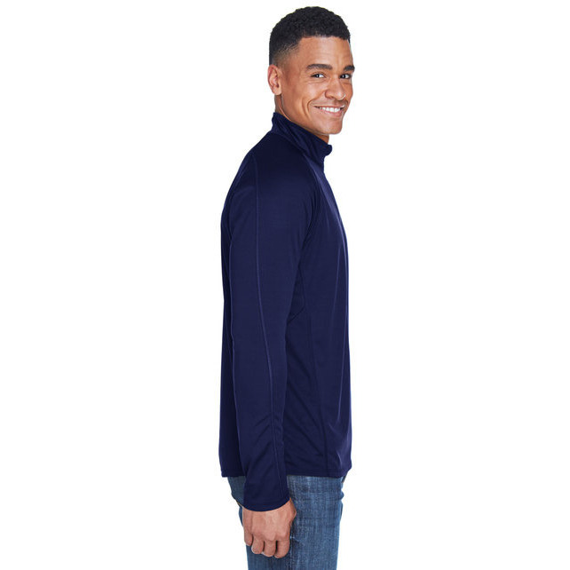 Mens Radar Quarter-Zip Performance Long-Sleeve Top - BLK TRU ROYAL - L(D0102H7ZKL8)