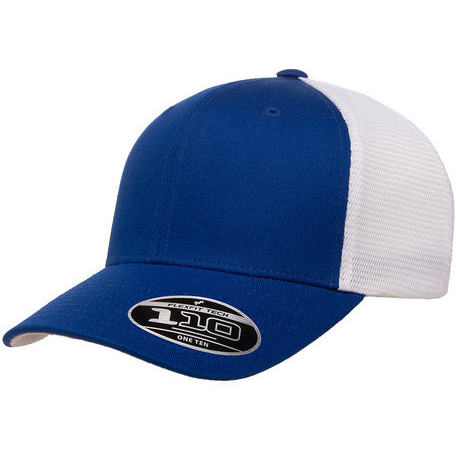 Flexfit 110 Adult Adjustable Mesh cap - BLAcK WHITE - OS(D0102H78B26)
