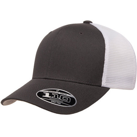 Flexfit 110 Adult Adjustable Mesh cap - BLAcK WHITE - OS(D0102H78BI8)