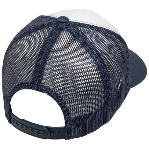 YP classics Adult Adjustable White-Front Panel Trucker cap - BLK WH BLK - OS(D0102H78BIP)