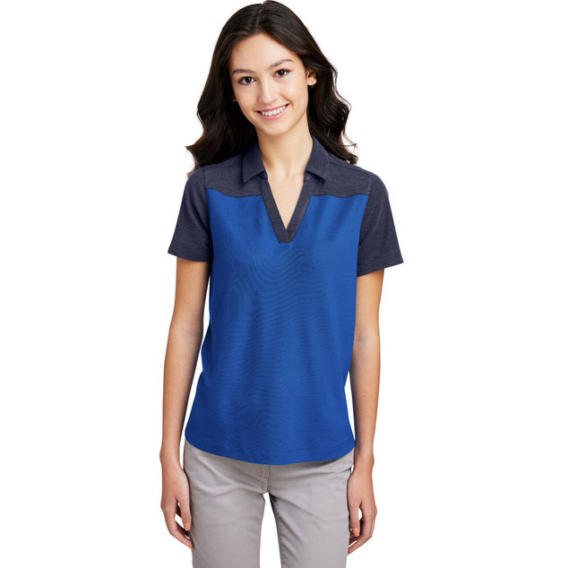 Ladies Fusion chromaSoft colorblock Polo - cARBON cRBN HTH - XS(D0102H7Z85T)