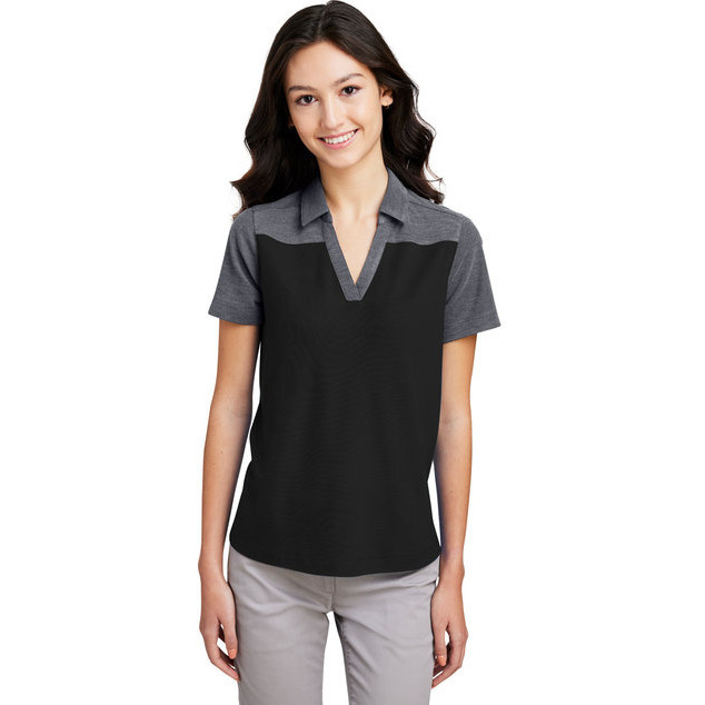Ladies Fusion chromaSoft colorblock Polo - cARBON cRBN HTH - XS(D0102H7Z8HP)