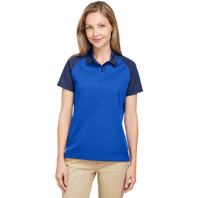 Ladies command Snag-Protection colorblock Polo - SP DK NV SP gRP - XS(D0102H78IMT)