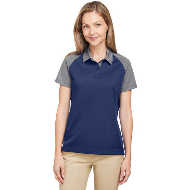 Ladies command Snag-Protection colorblock Polo - SP DK NV SP gRP - XS(D0102H78IYT)