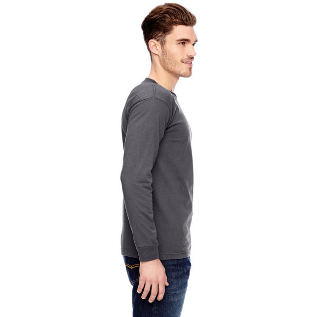 Adult 61 oz 100% cotton Long Sleeve T-Shirt - ASH - S(D0102H7DFKX)