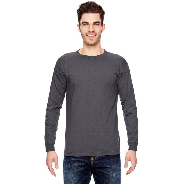 Adult 61 oz 100% cotton Long Sleeve T-Shirt - ASH - S(D0102H7DF86)