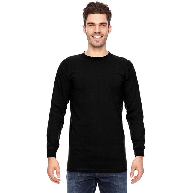 Adult 61 oz 100% cotton Long Sleeve T-Shirt - ASH - S(D0102H7DF8T)