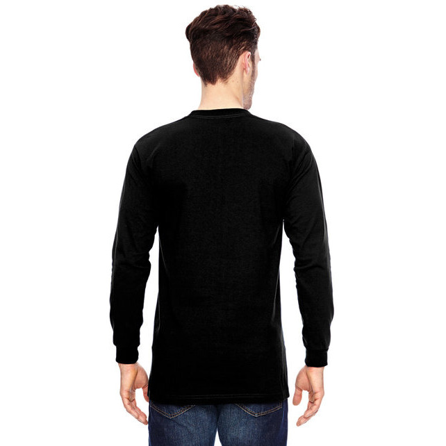 Adult 61 oz 100% cotton Long Sleeve T-Shirt - ASH - S(D0102H7DF8T)