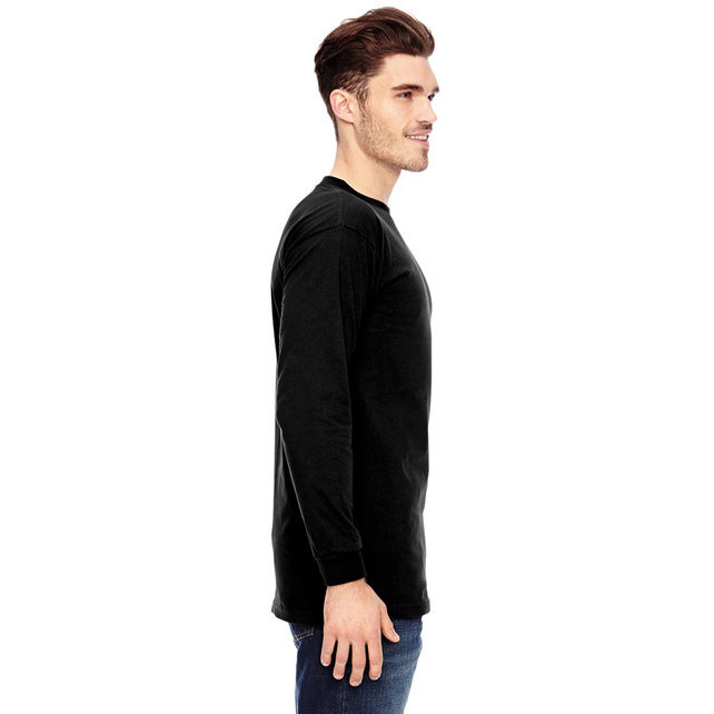 Adult 61 oz 100% cotton Long Sleeve T-Shirt - ASH - S(D0102H7DF8T)