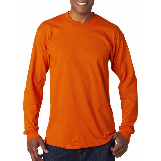 Adult 61 oz 100% cotton Long Sleeve T-Shirt - ASH - S(D0102H7D3XX)