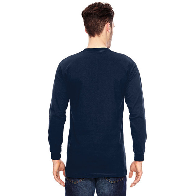 Adult 61 oz 100% cotton Long Sleeve T-Shirt - ASH - S(D0102H7D3HP)